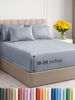 Picture of Extra Deep Queen Sheet Set - 6 Piece Breathable & Cooling Sheets - Hotel Luxury Bedding Set w/18-24 Inch Extra Deep Pockets - Easy Fit - Super Soft, Wrinkle Free & Comfy - Heathered Blue, Queen Size