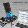 Picture of FIFINE USB Recording PC Microphone Kit, Computer Condenser Cardioid Mic on Mac Windows PS4/PS5, for Streaming, Podcasting, Gaming, Video, Home Use, with Gain Knob, Arm Stand-T669 Blue