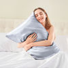 Picture of BEDELITE Satin Pillowcase for Hair and Skin, Super Soft and Cooling Similar to Silk Pillow Cases 2 Pack with Envelope Closure, Gift for Women Men(20"x26" Standard Size, Evening Haze)
