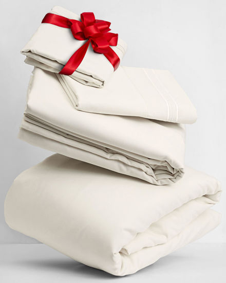 Picture of Mellanni Twin Sheets Set - 3 PC Iconic Collection Bedding Sheets & Pillowcases - Hotel Luxury, Extra Soft, Cooling Bed Sheets - for Women, Men, Kids & Teens (Twin, Golden Ivory)