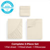 Picture of Mellanni Twin Sheets Set - 3 PC Iconic Collection Bedding Sheets & Pillowcases - Hotel Luxury, Extra Soft, Cooling Bed Sheets - for Women, Men, Kids & Teens (Twin, Golden Ivory)