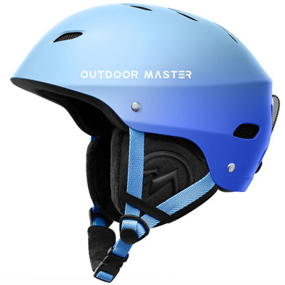 Picture of OutdoorMaster Kelvin Ski Helmet - Snowboard Helmet for Men, Women & Youth (Gradient Blue,M)