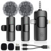 Picture of 4 in 1 Mini Wireless Lavalier Microphone for All Devices (iOS, Andriod, Camera, PC) - Noise Reduction Lapel Mic for Recording, Clip on Mic, Omni Lav Mic for Video Recording, Tiktok, Youtube, Vlog