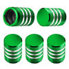 Picture of Tire Valve Stem Caps -(5 Pack) Tire Air Caps Metal with Plastic Liner Corrosion Resistant Leak-Proof for Car Truck Motorcycle SUV and Bike Green