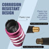 Picture of Tire Valve Stem Caps Cover - (5 Pack) Tire Air Cap N2 Nitrogen Metal with Plastic Liner Corrosion Resistant Leak-Proof for Car Truck Motorcycle Bike Pink