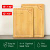 Picture of ROYAL CRAFT WOOD Wooden Serving Boards for Kitchen Meal & Cutting-Bamboo Cutting Board Set with Juice Groove Side Handles - Charcuterie & Chopping Butcher Block for Meat-Kitchen Gadgets Gift(2 Pcs)