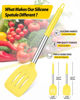 Picture of Pack of 2 Silicone Solid Turner, Non Stick Slotted Kitchen Spatulas, High Heat Resistant BPA Free Cooking Utensils, Ideal Cookware for Fish, Eggs, Pancakes(Yellow)
