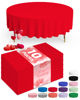 Picture of Pureegg Plastic Table Cloth Disposable - 10 Pack, Disposable Table Cloths for Valentines Day Decorations, Weddings, Valentines Round Tablecloths, 84'' Red Plastic Tablecloth, Leakproof & Sturdy, Red