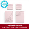 Picture of Mellanni Full Sheets Set - 4 PC Iconic Collection Bedding Sheets & Pillowcases - Hotel Luxury, Extra Soft, Cooling Bed Sheets - for Women, Men, Kids & Teens (Full, Blush Pink)