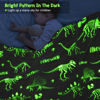 Picture of Dinosaur Gifts Toys for Kids Boys - Dino Glow in The Dark Blanket Christmas Birthday Valentines Easter Presents for Age 2 3 4 5 6 7 8 9 10 11 Years Old Teen Girls Toddler Children Throw Gray 50"x60"