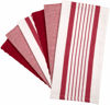 Picture of Premium Kitchen Towels 20”x 28”- 6 Pack| Large Cotton Kitchen Towels | Hand Towels for Kitchen | Flat & Terry Towel | Dish Towels | Highly Absorbent Tea Towels Set with Hanging Loop | Red Striped
