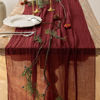 Picture of Keketo Burgundy Table Runner Burgundy Red Cheesecloth Gauze 120 Inch 10 FT Rustic Boho Cheese Cloth Runner for Wedding Baby Shower Bridal Shower Engagement Birthday Party Long Sheer Home Decorations