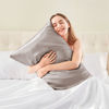 Picture of BEDELITE Satin Silk Body Pillow Pillowcase for Hair and Skin, Premium and Silky Rose Taupe Long Body Pillow Case Cover 20x54 with Envelope Closure