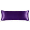Picture of BEDELITE Satin Silk Body Pillow Pillowcase for Hair and Skin, Premium and Silky Plum Purple Long Body Pillow Case Cover 20x54 with Envelope Closure
