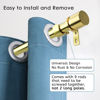 Picture of Byondeth Curtain Rods for Windows 16 to 144 Inches Adjustable Length 1 Inch Diameter Window Curtain Rod with Aluminium Finials, Gold…