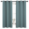 Picture of NICETOWN Modern Greyish Blue Blackout Curtains Noise Reducing, Thermal Insulated and Privacy Room Darkening Drape Panels for Boy's Guest Room Door Small Short Window (2 Panels, W42 x L63 -Inch)