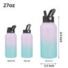 Picture of BJPKPK Insulated Water Bottles with Straw Lid, 27oz Stainless Steel Water Bottle with 3 Lids, Leak Proof BPA Free Metal Thermos Mug, Sports Water Bottle Keep Cold & Hot- Oasis