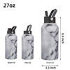 Picture of BJPKPK Insulated Water Bottles with Straw Lid, 27oz Stainless Steel Water Bottle with 3 Lids, Leak Proof BPA Free Metal Thermos Mug, Sports Water Bottle Keep Cold & Hot- Carrara Marble