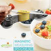 Picture of Spring Chef Yellow Stainless Steel Magnetic Measuring Spoons Set of 8 with Leveler, Dual Sided Metal Teaspoon & Tablespoon Measuring Spoons, Kitchen Gadgets for Baking & Cooking, Fits in Spice Jars