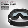 Picture of OutdoorMaster Ski Goggles OTG - Over Glasses Ski/Snowboard Goggles for Men, Women & Youth - 100% UV Protection (Blackframe Bluelens VLT80%)