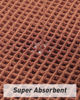Picture of AMOAMI Upgraded Waffle Bath Mat, Super Absorbent Non Slip Bath Mats for Bathroom Floor, Machine Washable Bathroom Rugs with Tassels, Rubber Backed Bathroom Mats, Ultra Soft, 18" x 30", Dirty Orange