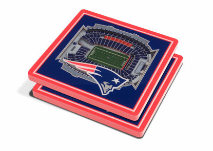 Picture of YouTheFan NFL New England Patriots 3D StadiumView Coasters - Gillette Stadium