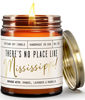Picture of Mississippi Gifts, Mississippi Decor for Home - 'There's No Place Like Mississippi Candle, w/Citrus, Lavender & Magnolia I Mississippi Souvenirs I Mississippi State Gifts I 9oz Jar 50Hr Burn, USA Made