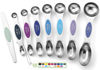 Picture of Spring Chef Stainless Steel Magnetic Measuring Spoons Set of 8 with Leveler, Dual Sided Metal Teaspoon & Tablespoon Measuring Spoons, Nesting Kitchen Gadgets for Baking & Cooking - Winter Frost