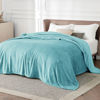 Picture of Bedsure Fleece Bed Blankets Queen Size River Blue - Soft Lightweight Plush Fuzzy Cozy Luxury Blanket Microfiber, 90x90 inches