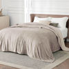 Picture of Bedsure Fleece King Size Blankets for Bed Oxford Tan - Soft Lightweight Plush Cozy Fuzzy Luxury Microfiber, 108x90 inches