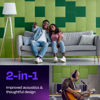 Picture of Ekkogo Acoustic Panels 12-Pack Soundproof Wall Panels 12"X12"X0.4" Sound Panels High Density Sound Dampening Panels - [Gin Green Square]