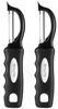 Picture of Spring Chef Premium Swivel Vegetable Peeler, Soft Grip Handle and Ultra Sharp Stainless Steel Blades - Perfect Kitchen Peeler For Veggie, Fruit, Potato, Carrot, Apple - Black - Set of 2