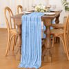 Picture of Socomi Cheesecloth Table Runner 10ft Gauze Boho Rustic Blue Cheese Cloth Table Runner for Baby Shower Decoration Wedding Fall Thanskgiving Table Runner 10pcs Sky Blue