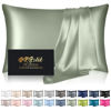 Picture of Silk Pillowcase for Hair and Skin, Mulberry Silk Pillow Cases King Size, Anti Acne Cooling Sleep Both Sides Natural Silk Satin Pillow Case Covers with Hidden Zipper, Gifts for Women Men, Sage Green