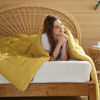 Picture of Bedsure Comforter Duvet Insert - Quilted Comforters King Size, All Season Duvet, Down Alternative Bedding, with 8 Tabs, Gifts for Women/Men, Mustard Yellow, King 90 x 102 Inches