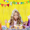 Picture of Yellow Party Streamers 2Pack Metallic Tinsel Foil Fringe Curtains 3.3X 8.3ft Party Decors for Photo Booth Photoshoot Bridal Shower Engagement Disco Bachelorette Party Decors Streamers for Christmas
