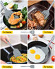 Picture of Pack of 2 Silicone Solid Turner, Non Stick Slotted Kitchen Spatulas, High Heat Resistant BPA Free Cooking Utensils, Ideal Cookware for Fish, Eggs, Pancakes(Gray)
