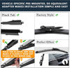 Picture of AUTOBOO 28"+28" Windshield Wipers with 12 Inch Rear Wiper Blade Replacement for Ford Focus 2012 2013 2014 2015 2016 2017 2018 -Original Factory Quality (Pack of 3)