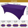 Picture of Utopia Kitchen Spandex Tablecloth 2 Pack [4FT, Purple] Tight, Fitted, Washable and Wrinkle Resistant Stretch Rectangular Patio Table Cover for Event, Wedding, Banquet & Parties [48Lx30Wx30H Inch]