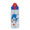 Picture of Zak Designs Sonic the Hedgehog Sage Water Bottle For School or Travel, 25oz Durable Plastic Water Bottle With Straw, Handle, and Leak-Proof, Pop-Up Spout Cover (Sonic)