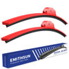 Picture of EMITHSUN OEM QUALITY 24" + 18" Premium All-Seasons Stable And Quiet Red Windshield Wiper Blades (Set of 2)