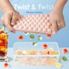 Picture of WIBIMEN Ice Cube Tray with Lid and Bin - Round Ice Trays for Freezer with Lid - Ice Cube Trays for Freezer with Ice Container (0.8"-2PACK Pink)