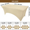 Picture of Utopia Kitchen Spandex Tablecloth 2 Pack [4FT, Champagne] Tight, Fitted, Washable and Wrinkle Resistant Stretch Rectangular Patio Table Cover for Event, Wedding, Banquet & Parties [48Lx30Wx30H Inch]