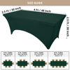 Picture of Utopia Kitchen Spandex Tablecloth 2 Pack [4FT, Hunter Green] Tight, Fitted, Washable and Wrinkle Resistant Stretch Rectangular Patio Table Cover for Event, Wedding & Parties [48Lx30Wx30H Inch]