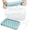 Picture of WIBIMEN Ice Cube Tray with Lid and Bin - Round Ice Trays for Freezer with Lid - Ice Cube Trays for Freezer with Ice Container (1"-2PACK Blue)