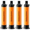 Picture of Membrane Solutions Personal Water Filter, Survival Filtration Straw Portable Gear, Emergency Preparedness, Supply for Drinking Hiking Camping Travel Hunting Fishing Team Family Outing (Orange, 4 Pack)