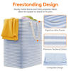 Picture of Lifewit 100L Freestanding Laundry Hamper, Collapsible Waterproof Large Laundry Basket with Easy Carry Extended Handles for Clothes, Towels, Blue, 2 Packs