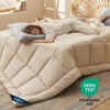 Picture of Bedsure Comforter Duvet Insert - Quilted Comforters Queen Size, All Season Duvet, Down Alternative Bedding Comforter with Corner Tabs(Beige,Queen 88"x88")