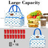 Picture of Coobiiya Blue Daisy Lunch Bag Women, Lunch Box for Women Adult Men, Small Lunch Bag Leakproof Cute Lunch Tote Large Capacity Reusable Insulated Cooler Lunch Container for Work/Office/Picnic/Travel