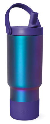 Picture of Simple Modern Trek Pivot | 24oz Kids Flip Straw Tumbler with Handle and Silicone Boot | Insulated Water Bottle Stainless Steel Cup | School Travel Jug | Prism